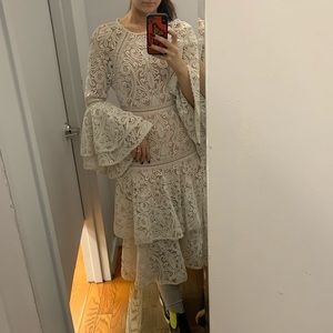 alexis white lace luxe dress
